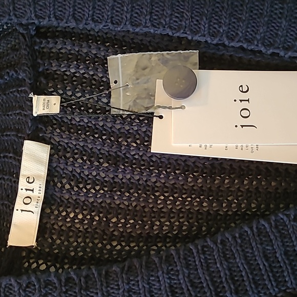 NWT joie size small open-knit cotton linen blend cardigan - Picture 4 of 7